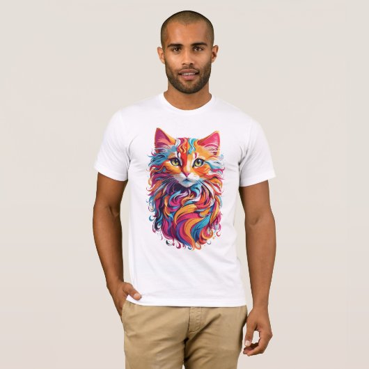 Blumenkatze T-Shirt (Vorne ganz)