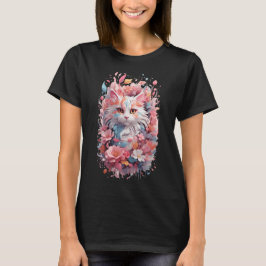 Blumenkatze T-Shirt