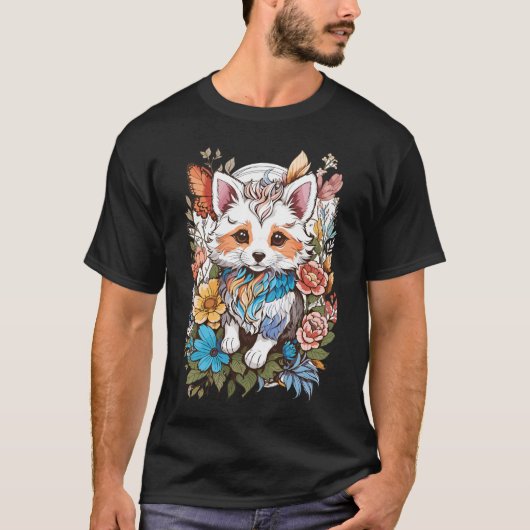 Blumenkatze T-Shirt (Vorderseite)