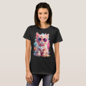 Blumenkatze T-Shirt (Vorne ganz)