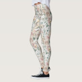 Blumenkatzen Elegantes Ästhetik-Muster Leggings (Links)