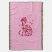 Blumenkatzen Silhouette ArtFaux überzogene Canvas  Decke (Vorderseite Vertikal)