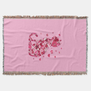 Blumenkatzen Silhouette ArtFaux überzogene Canvas Decke