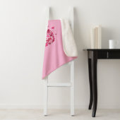 Blumenkatzen Silhouette ArtFaux überzogene Canvas  Sherpadecke (Beispiel)