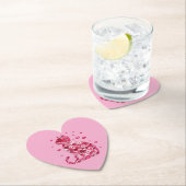 Blumenkatzen Silhouette ArtFaux überzogene Canvas Untersetzer (Vor Ort)