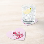 Blumenkatzen Silhouette ArtFaux überzogene Canvas Untersetzer (Vor Ort)