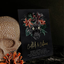 Blumenkehl Halloween Cocktails und Party für Kostü Folieneinladung