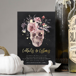 Blumenkehl Halloween Cocktails und Party für Kostü Folieneinladung