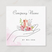 Blumenkerze Quadratische Visitenkarte (Vorderseite)