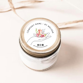 Blumenkerze Runder Aufkleber