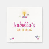 Blumenkerze Serviette (Vorderseite)