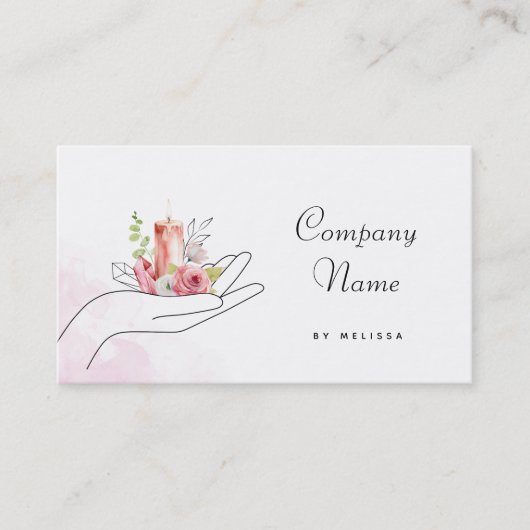 Blumenkerze Visitenkarte (Vorderseite)