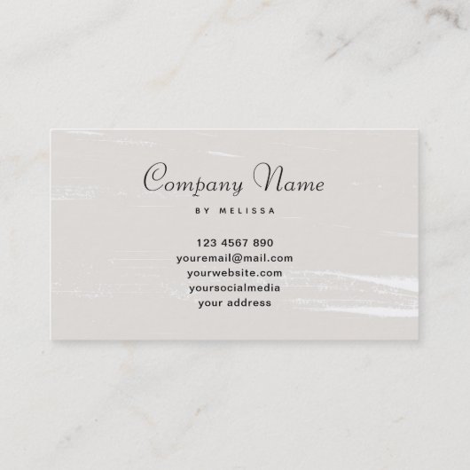 Blumenkerze Visitenkarte (Rückseite)