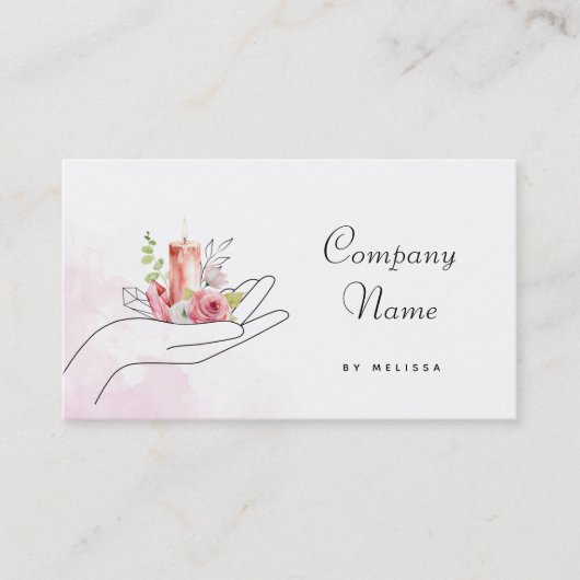 Blumenkerze Visitenkarte (Vorderseite)