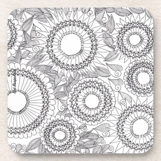 Blumenkerzen Getränkeuntersetzer (Vorderseite)