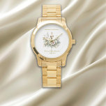 Blumenkhalace erste Kommune für sie Armbanduhr<br><div class="desc">Elegante Kerze mit Blumenkalice in Gold. Das elegante,  traditionelle Blumenkreuz der First Holy Communion Gold e Watch verleiht dem besondere Anlass ein perfektes Geschenk. Passen Sie Ihre persönlichen Daten an.</div>