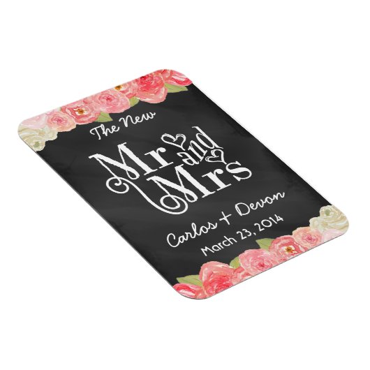 Blumenkhalkartentafel Hochzeitsmagnet Magnet (Rechte Seite)