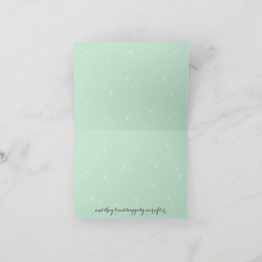 Blumenkhalkboard Dankeschön-Karte (Minze) Dankeskarte (Innenseite)