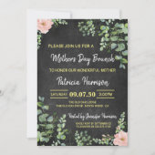 Blumenkhalkboard Muttertag Einladung (Vorderseite)