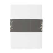 Blumenkiefer Winterurlaub Kerzen Hochzeit Einladungsbanderole (Rückseitenbeispiel)