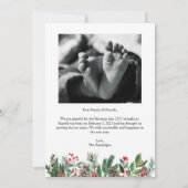 Blumenkiefer Zwei Fotos Weihnachtskarte Einladung (Rückseite)