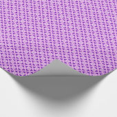 Blumenkimono-Druck, Amethyste und Orchideenrosa Geschenkpapier (Ecke)