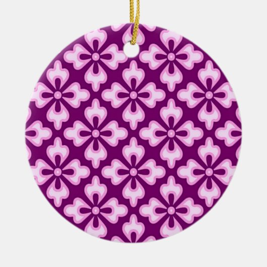 Blumenkimono, hellrosa und pflaumenfarben keramikornament (Vorne)