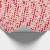 Blumenkimono, Korallenrosa und Bordeaux Geschenkpapier (Ecke)