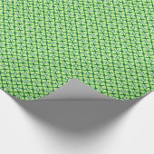 Blumenkimono, Limon und piniengrün Geschenkpapier (Ecke)