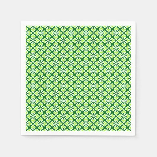 Blumenkimono, Limon und piniengrün Serviette (Vorderseite)