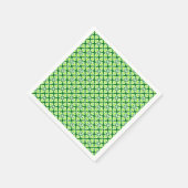 Blumenkimono, Limon und piniengrün Serviette (Ecke)