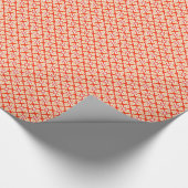 Blumenkimono, Pfirsich, Mandarine Geschenkpapier (Ecke)