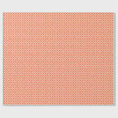 Blumenkimono, Pfirsich, Mandarine Geschenkpapier (Flach)