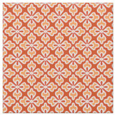 Blumenkimono, Pfirsich, Mandarine Stoff (Nahaufnahme)