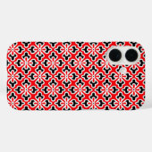 Blumenkimono, rot, schwarz und weiß Case-Mate iPhone hülle (Rückseite (Horizontal))