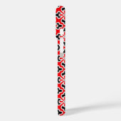 Blumenkimono, rot, schwarz und weiß Case-Mate iPhone hülle (Rückseite / Links)