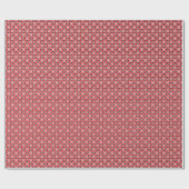 Blumenkimono, rot, schwarz und weiß geschenkpapier (Flach)