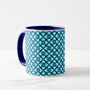 Blumenkimono, türkis und indisch tasse