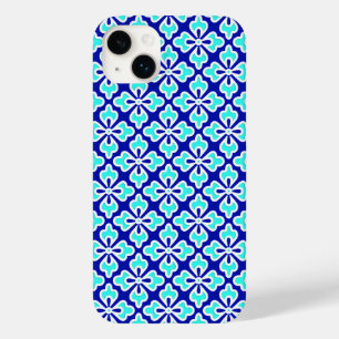 Blumenkimono, Türkis und Kobaltblau Case-Mate iPhone 14 Plus Hülle