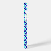 Blumenkimono, Türkis und Kobaltblau Case-Mate iPhone Hülle (Rückseite / Links)