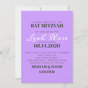 Blumenkind Bar Bat Mitzvah Einladung Einladung