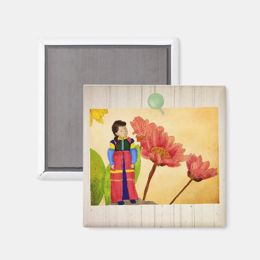 Blumenkind Magnet (Vorderseite/Rückseite)