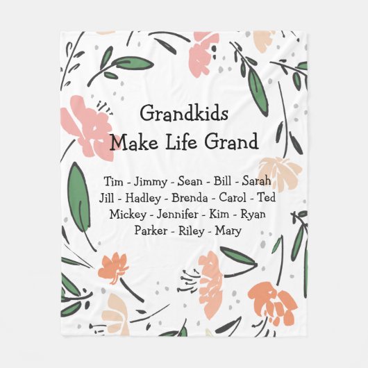 Blumenkinder machen das Leben großartig Fleecedecke (Vorderseite)