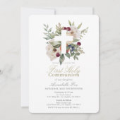 Blumenkirche Botanisches Mädchen Erste Heilige Kom Einladung (Vorderseite)