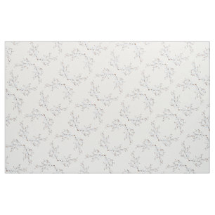 Blumenkirschblüten-blaues Weiß Stoff