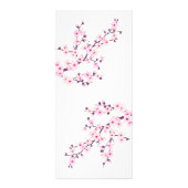 Blumenkirsche Blossom Rosa Preise für den weißen S Werbekarte (Hinten)