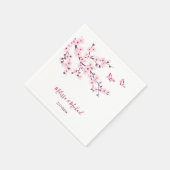 Blumenkirsche blüht Ihre Namen Hochzeit Serviette (Ecke)