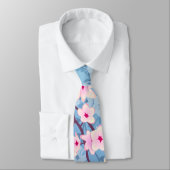 Blumenkirsche Blüten Blau Rosa Krawatte (Gebunden)