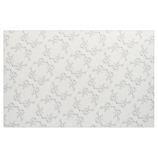 Blumenkirsche Blüten Blau Weiß Stoff (Yard (91,4 cm))