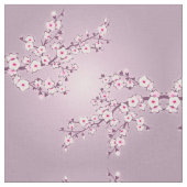 Blumenkirsche Blüten rosa geometrisches Muster Stoff (Nahaufnahme)